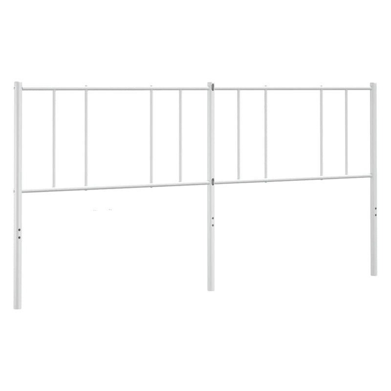 Tăblie de pat de schimb metalică, alb, 180 cm