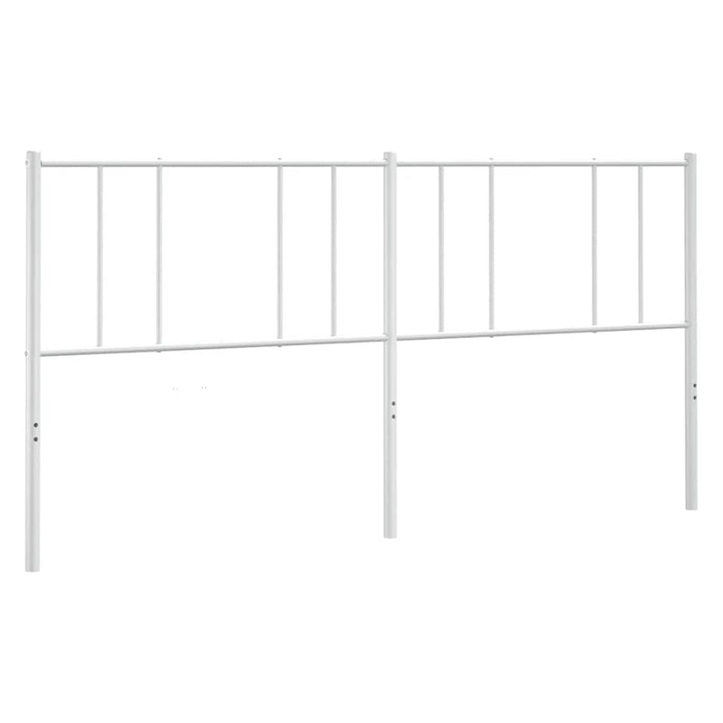 Tăblie de pat de schimb metalică, alb, 180 cm