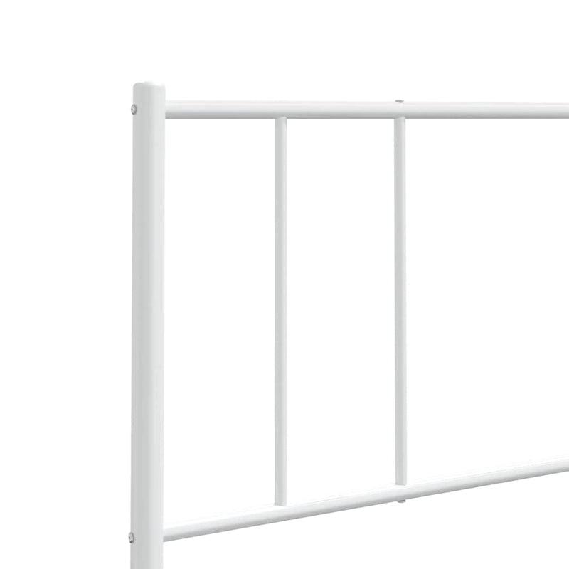 Tăblie de pat de schimb metalică, alb, 180 cm