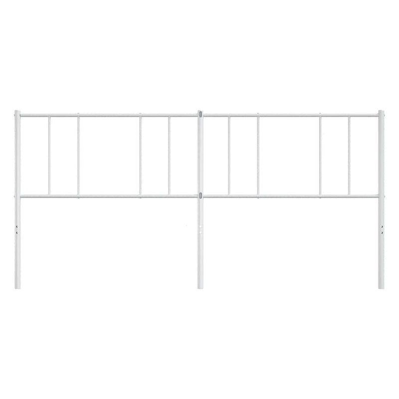 Tăblie de pat de schimb metalică, alb, 200 cm