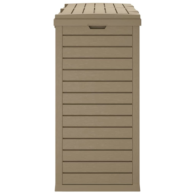 Coș de gunoi de exterior maro deschis 78x41x86 cm polipropilenă