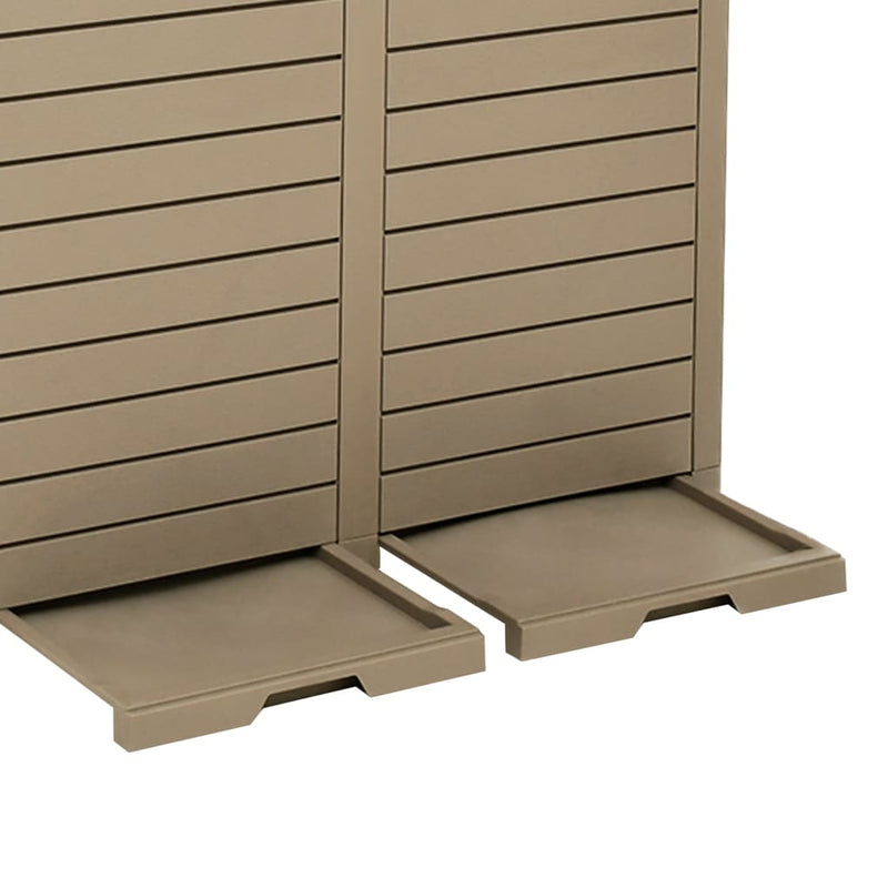 Coș de gunoi de exterior maro deschis 78x41x86 cm polipropilenă