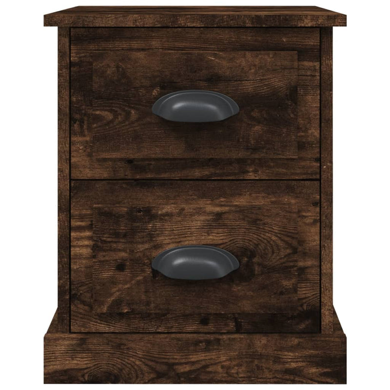 Noptiere, 2 buc., stejar afumat, 39x39x47,5 cm, lemn prelucrat