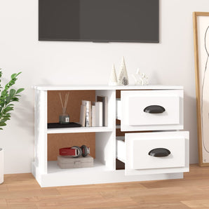 Comodă TV, alb, 73x35,5x47,5 cm, lemn prelucrat