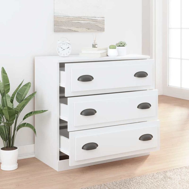 Servantă, alb, 70x35,5x67,5 cm, lemn prelucrat