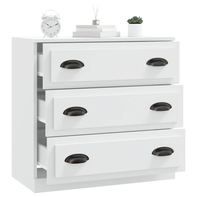 Servantă, alb, 70x35,5x67,5 cm, lemn prelucrat