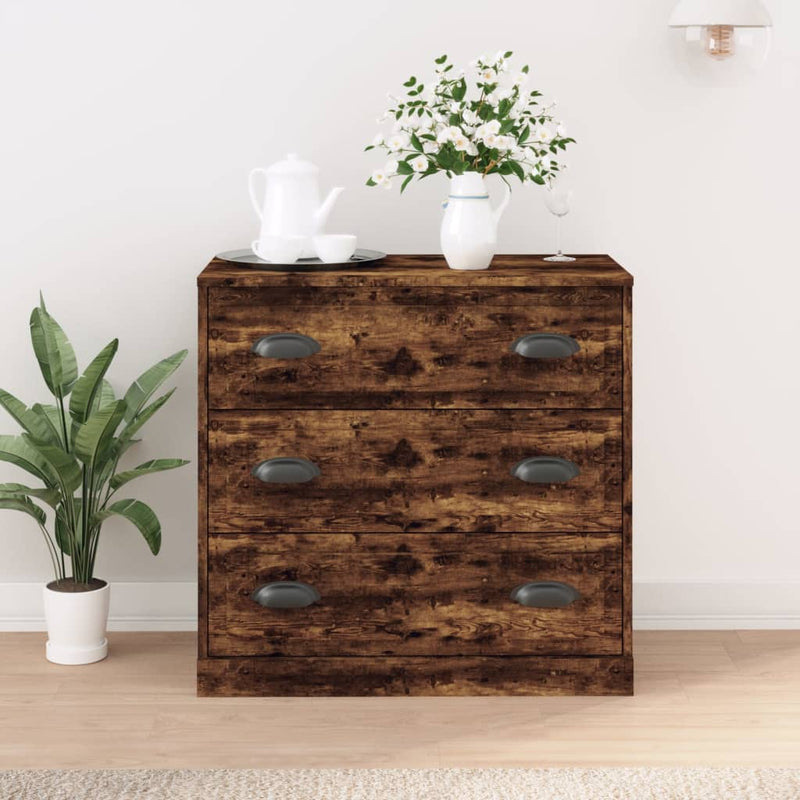 Servantă, stejar afumat, 70x35,5x67,5 cm, lemn prelucrat