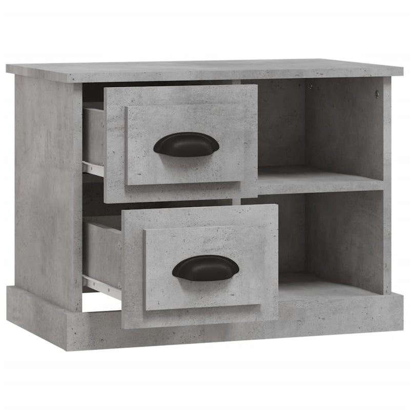 Noptieră, gri beton, 60x35,5x45 cm