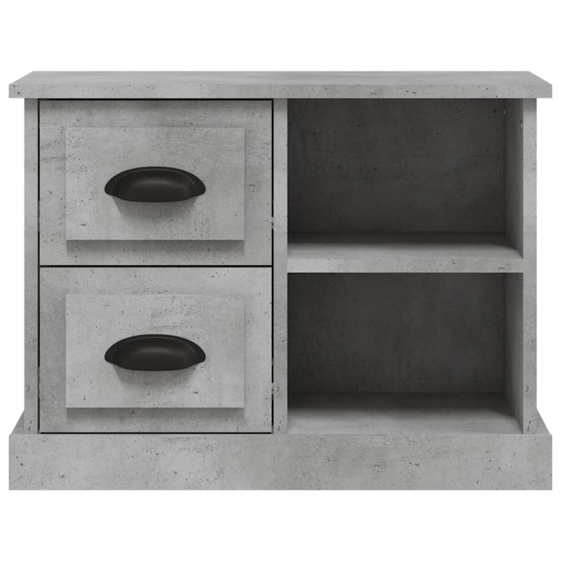 Noptieră, gri beton, 60x35,5x45 cm