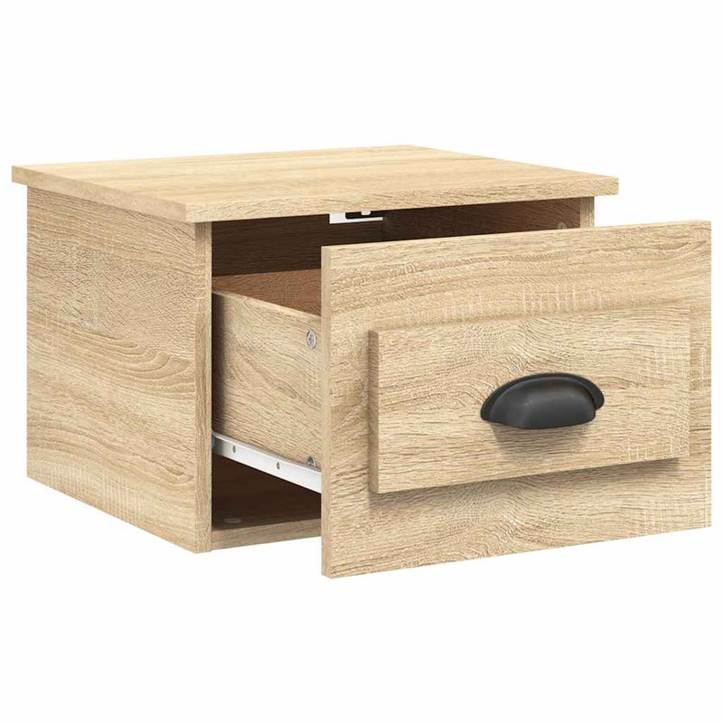 Noptiere de perete, 2 buc., stejar sonoma, 41,5x36x28 cm