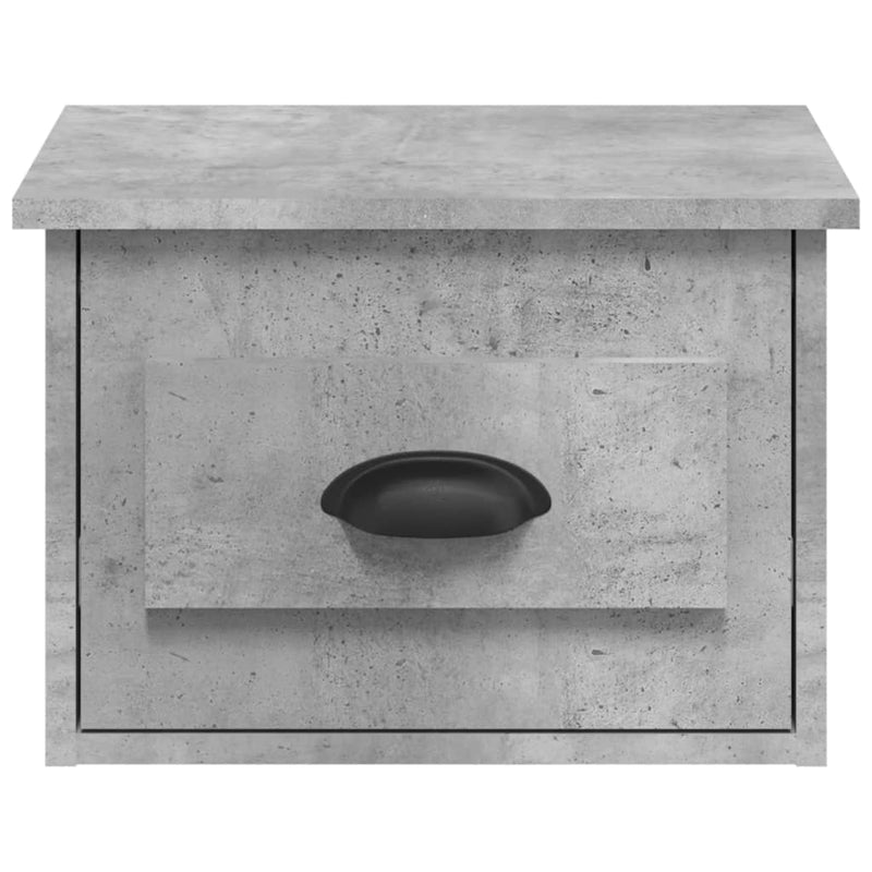 Noptieră de perete, gri beton, 41,5x36x28 cm