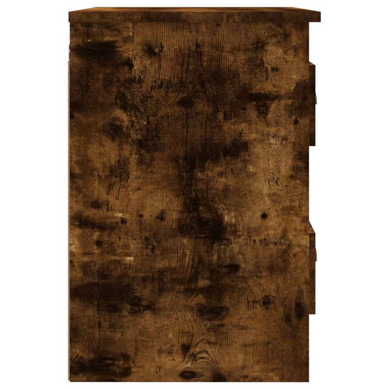 Noptieră suspendată pe perete, stejar afumat, 41,5x36x53 cm