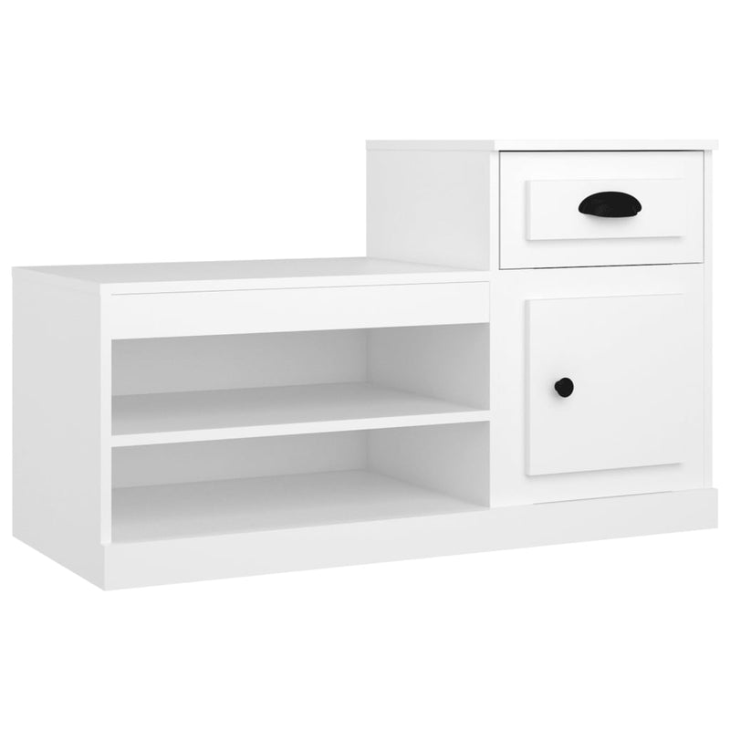 Pantofar, alb, 102x36x60 cm, lemn compozit