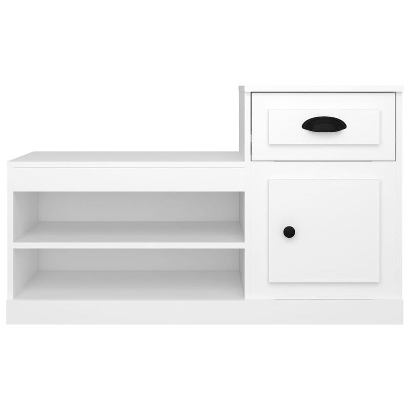 Pantofar, alb, 102x36x60 cm, lemn compozit