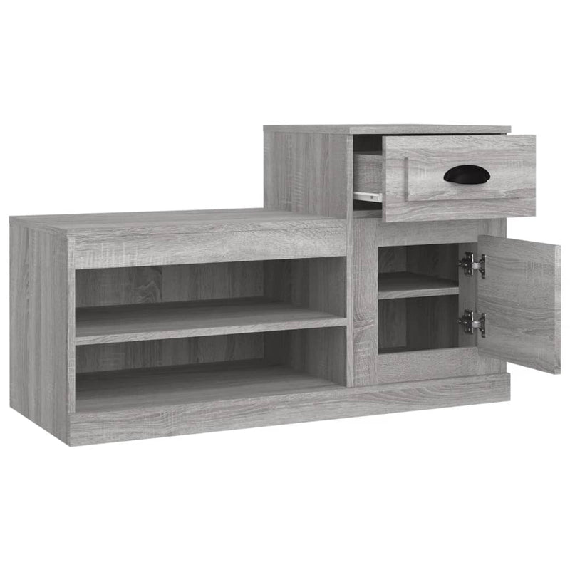 Pantofar, gri sonoma, 100x42x60 cm, lemn prelucrat