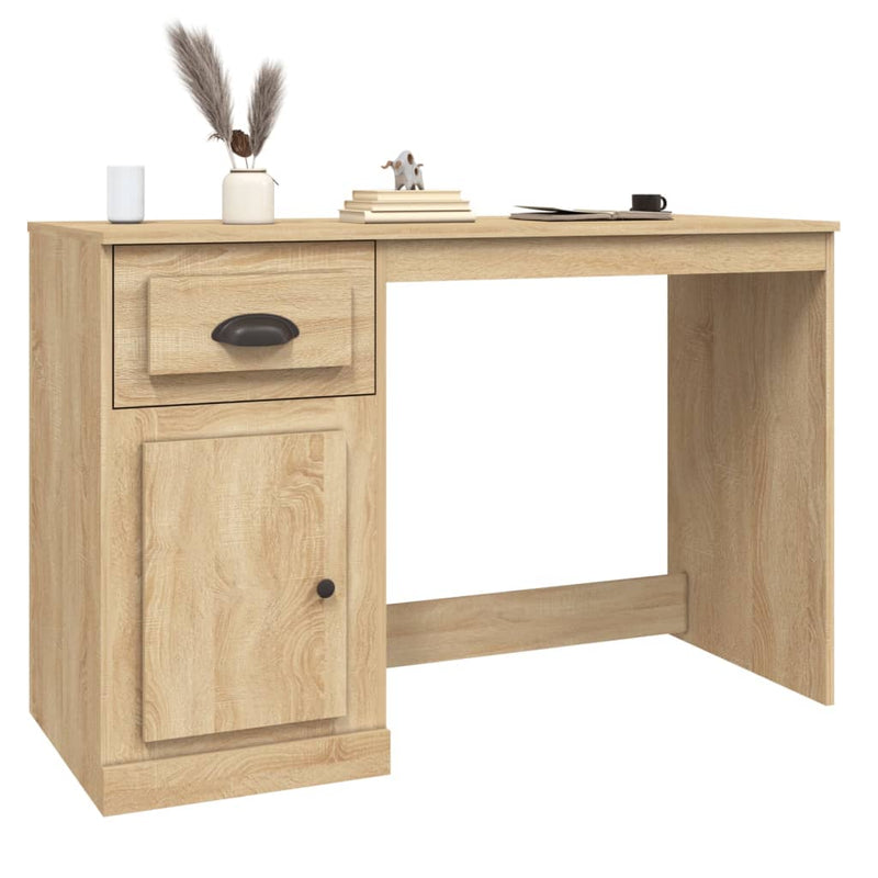 Birou cu sertar, stejar sonoma, 115x50x75 cm, lemn prelucrat