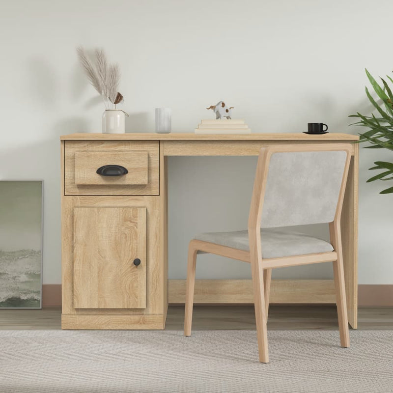 Birou cu sertar, stejar sonoma, 115x50x75 cm, lemn prelucrat