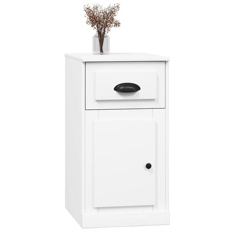 Dulap lateral cu sertar, alb, 40x50x75 cm, lemn prelucrat