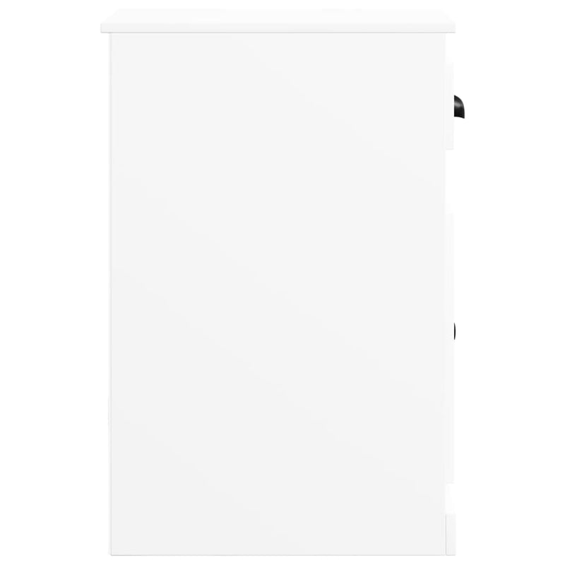 Dulap lateral cu sertar, alb, 40x50x75 cm, lemn prelucrat