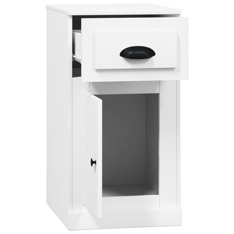 Dulap lateral cu sertar, alb, 40x50x75 cm, lemn prelucrat