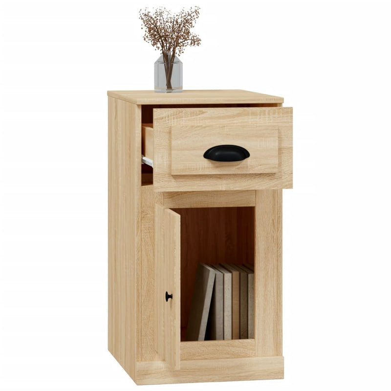 Dulap lateral, sertar stejar sonoma, 40x50x75 cm lemn prelucrat