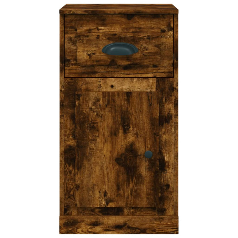 Dulap lateral, sertar, stejar afumat, 40x50x75cm lemn prelucrat