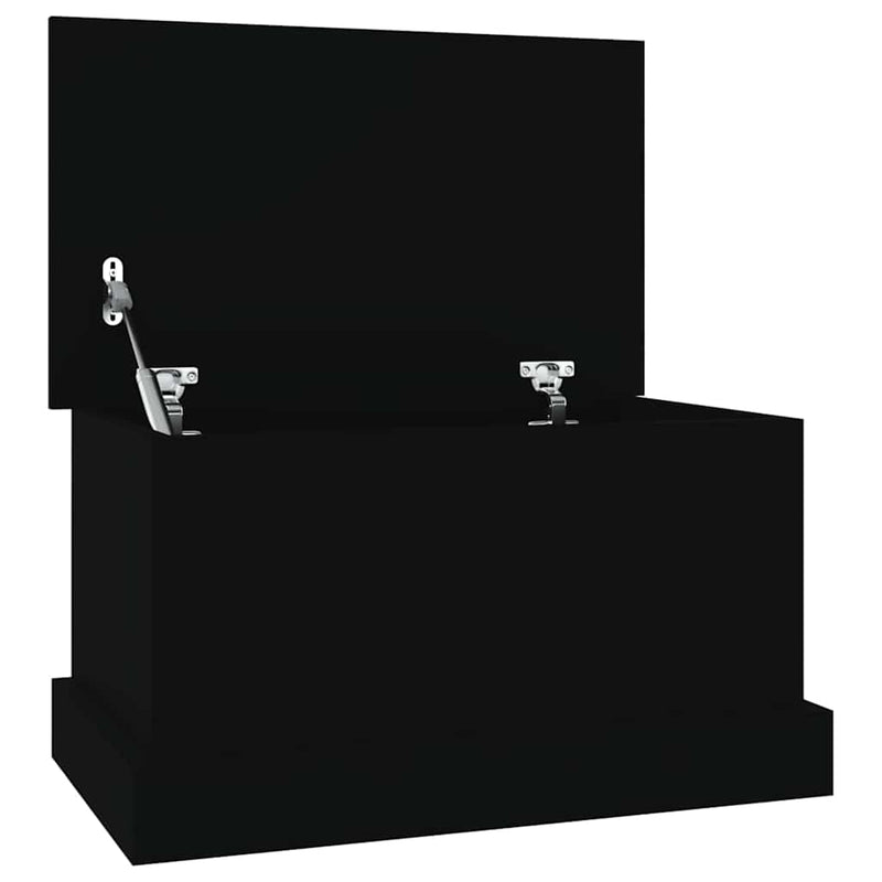 Raft de depozitare, negru, 50x30x28 cm, lemn prelucrat