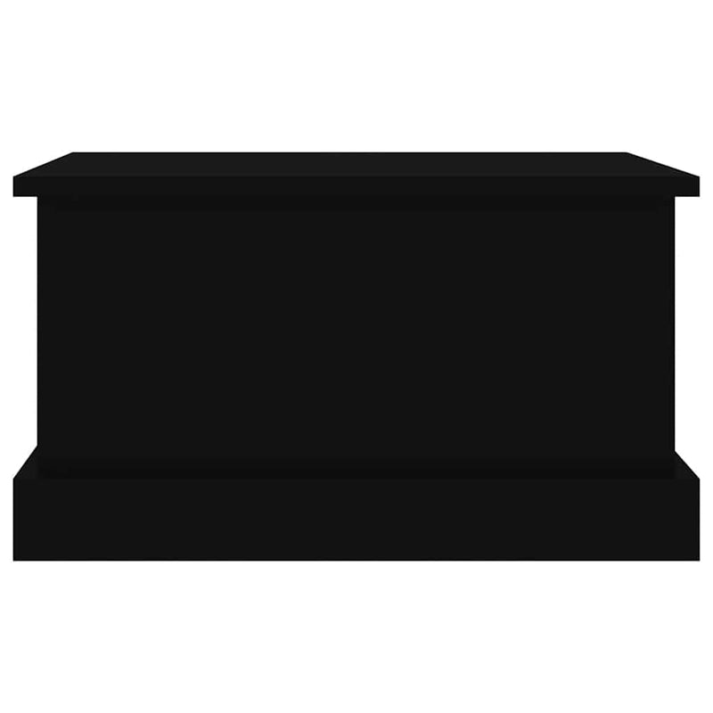 Raft de depozitare, negru, 50x30x28 cm, lemn prelucrat