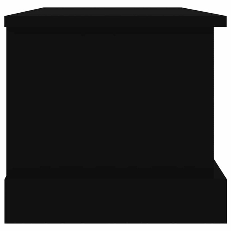 Raft de depozitare, negru, 50x30x28 cm, lemn prelucrat