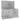 Cutie de depozitare, gri beton, 70x40x38 cm, lemn prelucrat