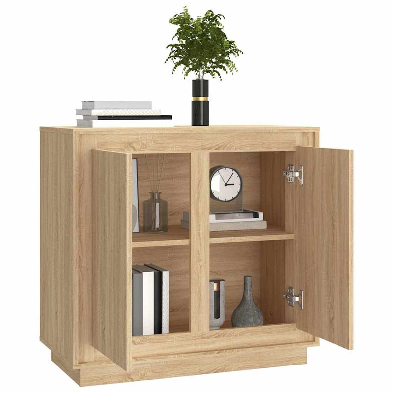 Dulap, stejar sonoma, 80x34x75 cm, lemn prelucrat