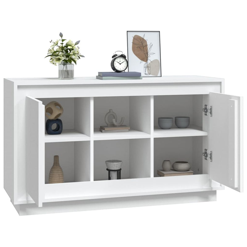 Dulap, alb, 102x35x60 cm, lemn prelucrat