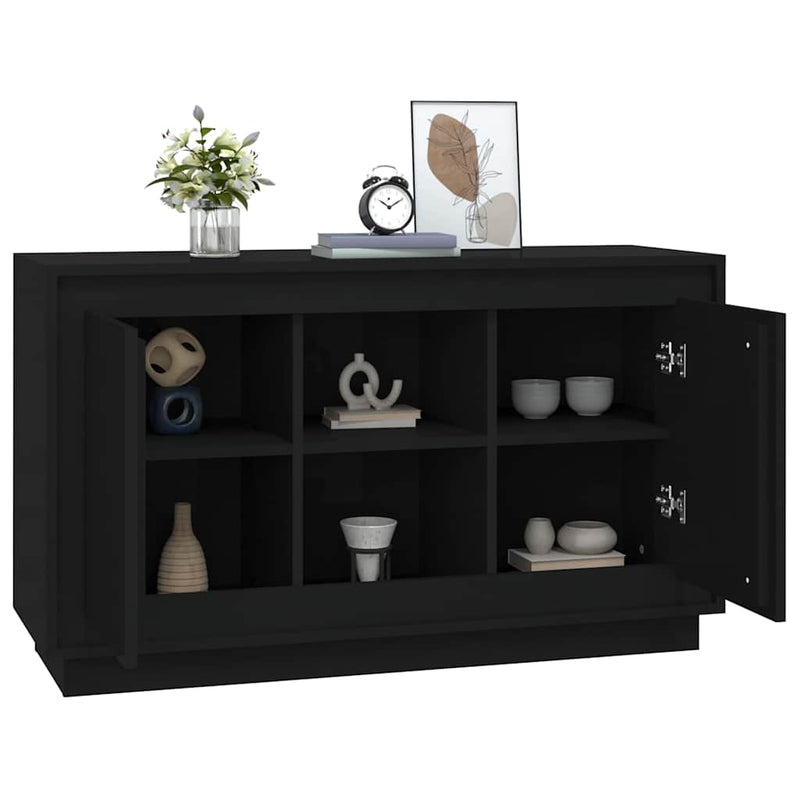 Dulap, negru, 102x35x60 cm, lemn prelucrat