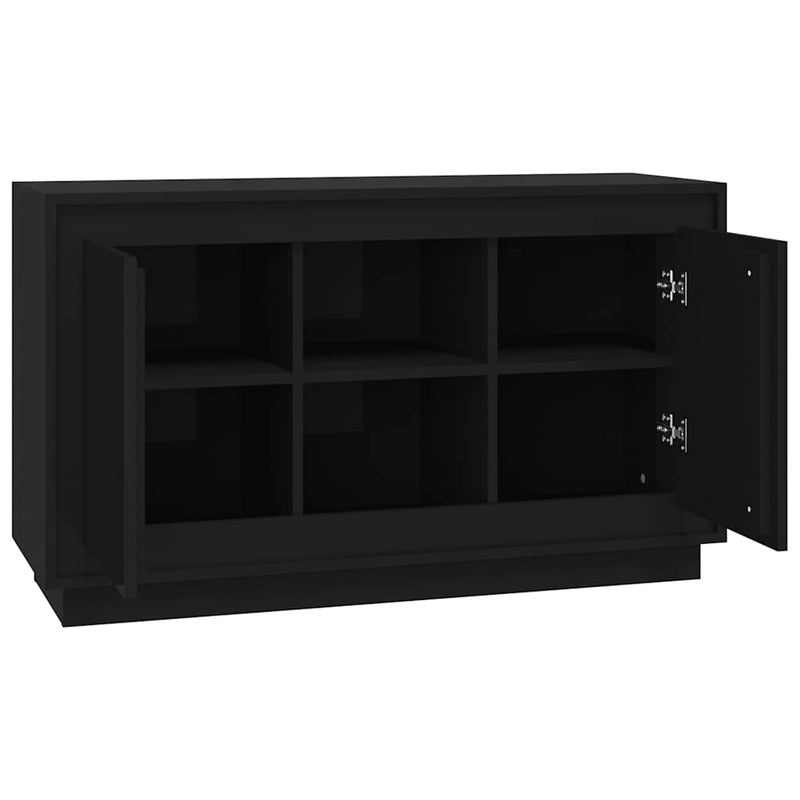 Dulap, negru, 102x35x60 cm, lemn prelucrat