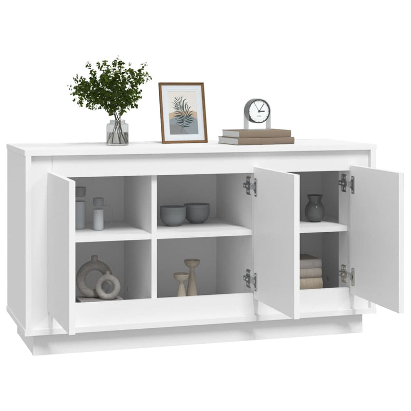 Dulap, alb, 102x35x55 cm, lemn prelucrat
