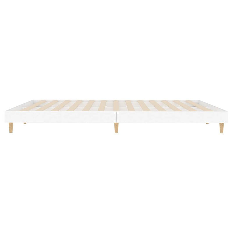 Cadru de pat, alb, 120x200 cm, lemn prelucrat