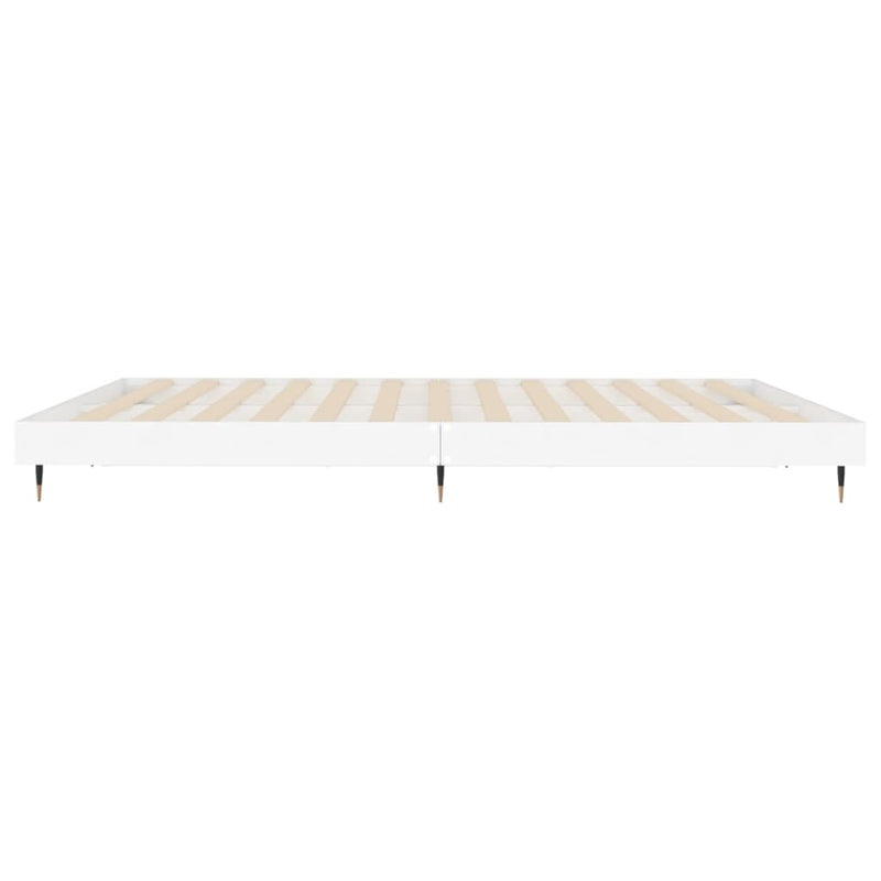 Cadru de pat, alb, 120x200 cm, lemn prelucrat