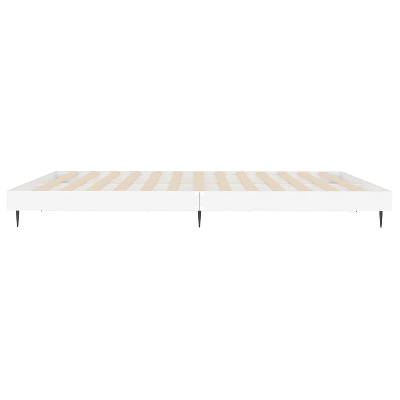 Cadru de pat, alb, 120x200 cm, lemn prelucrat