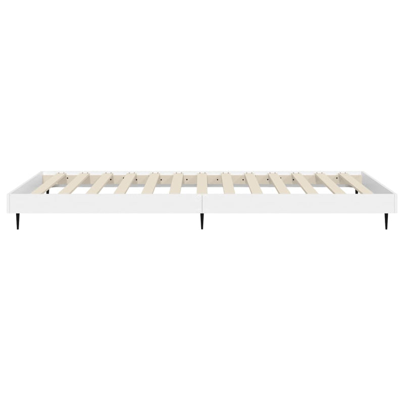 Cadru de pat, alb, 90x200 cm, lemn prelucrat