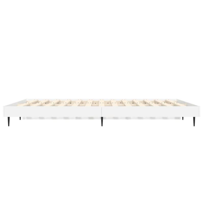 Cadru de pat, alb, 140x190 cm, lemn prelucrat