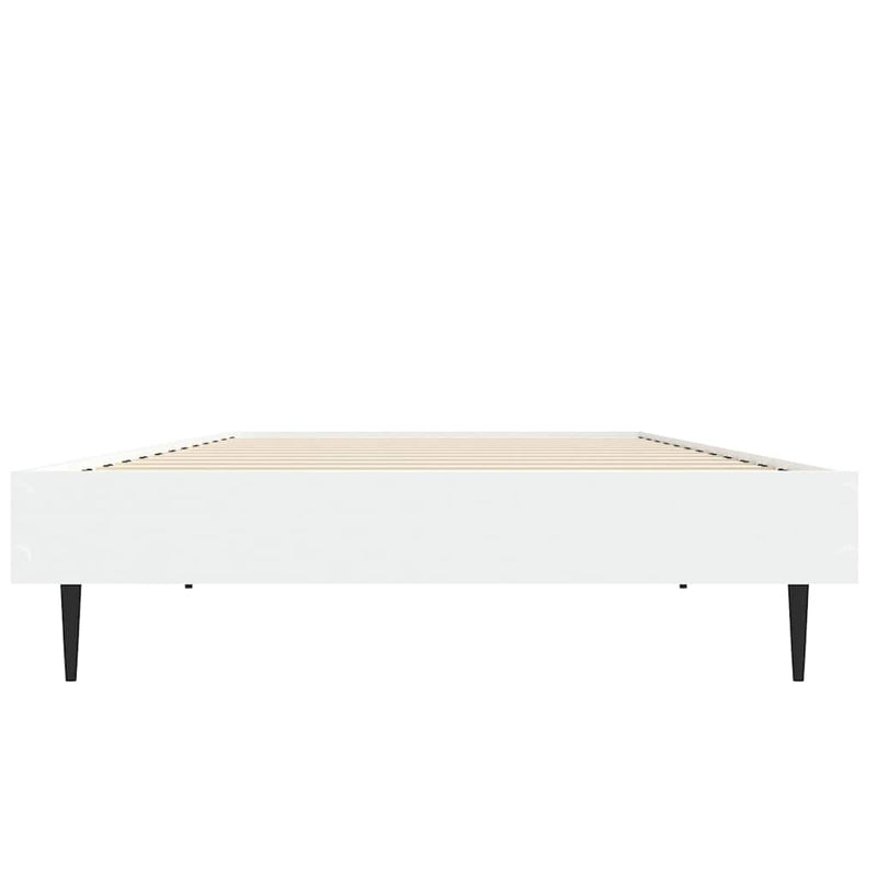Cadru de pat, alb, 75x190 cm, lemn prelucrat
