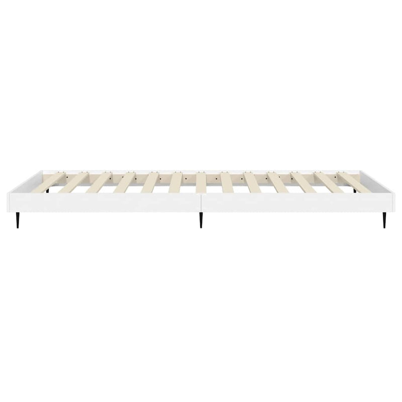 Cadru de pat, alb, 75x190 cm, lemn prelucrat