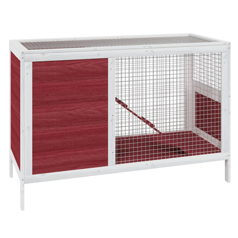 Cușcă pentru iepuri cafeniu 103x44x69,5 cm lemn masiv de pin