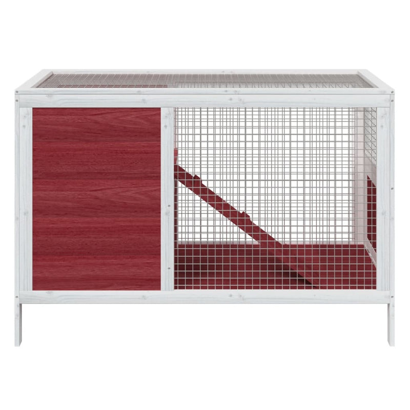 Cușcă pentru iepuri cafeniu 103x44x69,5 cm lemn masiv de pin