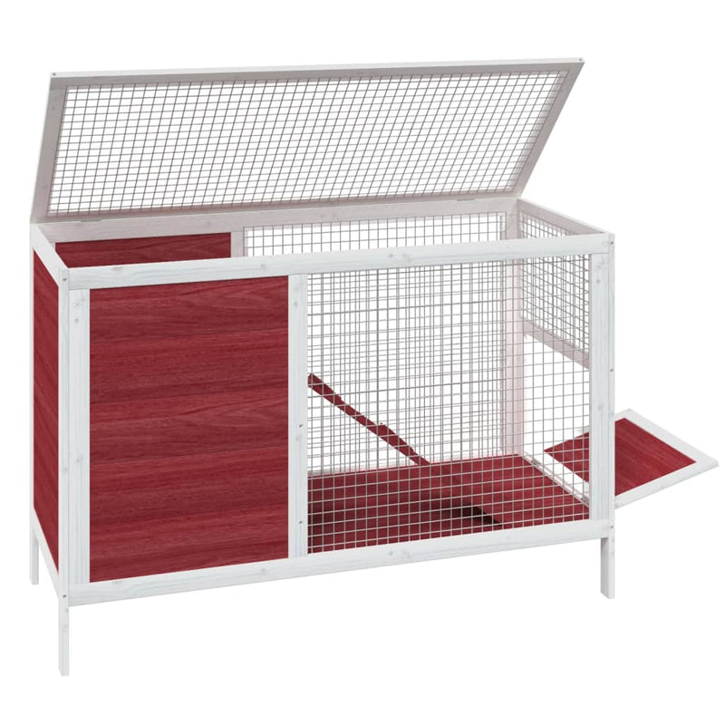 Cușcă pentru iepuri cafeniu 103x44x69,5 cm lemn masiv de pin