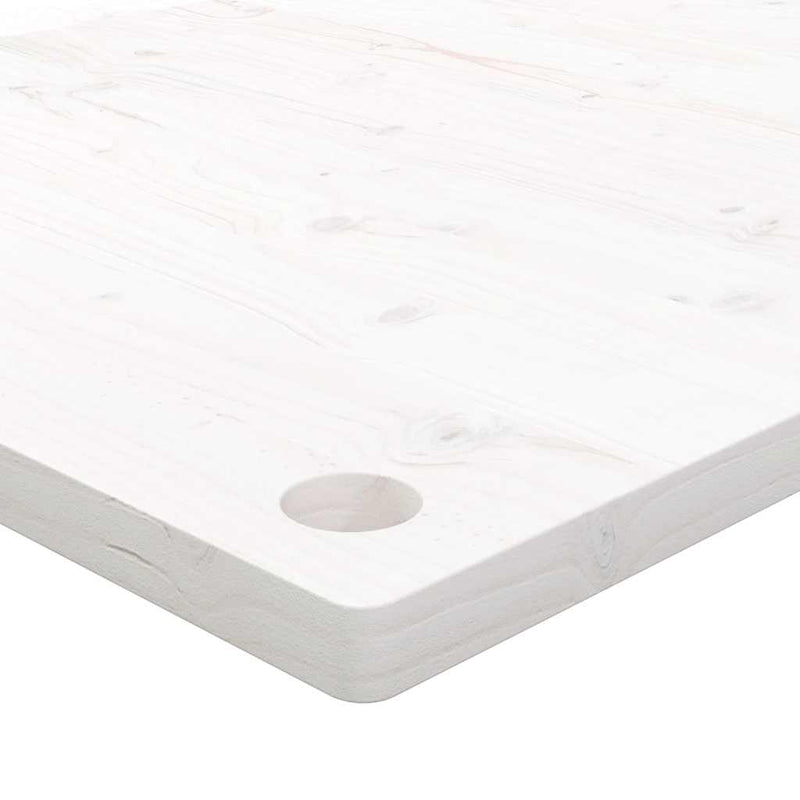 Blat de birou, alb, 110x60x2,5 cm, lemn masiv de pin