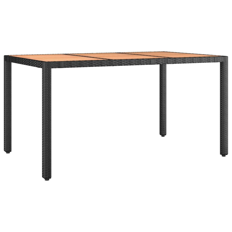 Set mobilier de grădină cu perne, 7 piese, negru, poliratan