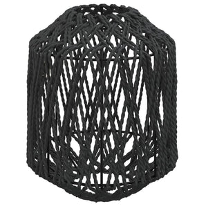 Abajur de veioză, negru, Ø23x28 cm, fier și hârtie