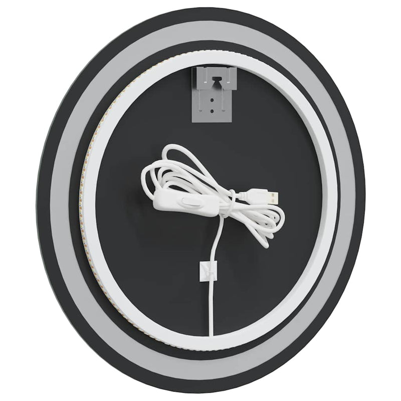 Oglindă de baie cu LED, 50 cm, rotundă