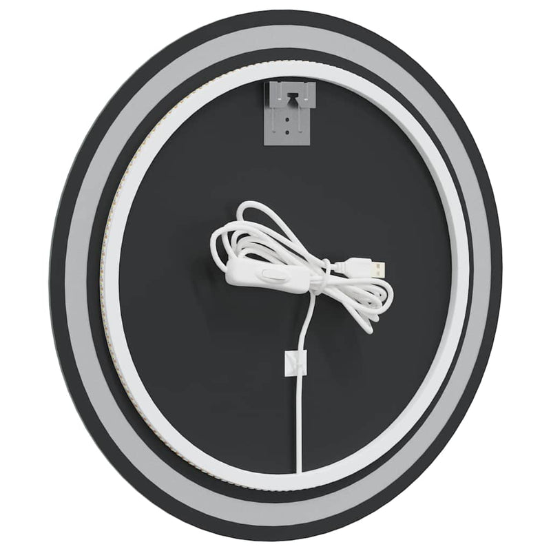 Oglindă de baie cu LED, 60 cm, rotundă